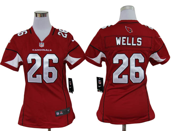 Nike Cardinals 26 Wells Red Women Game Jerseys