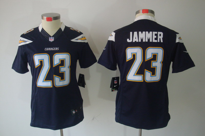Nike Chargers 23 Jammer Dark Blue Women Limited Jerseys