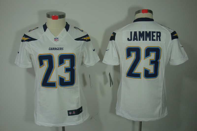 Nike Chargers 23 Jammer White Women Limited Jerseys