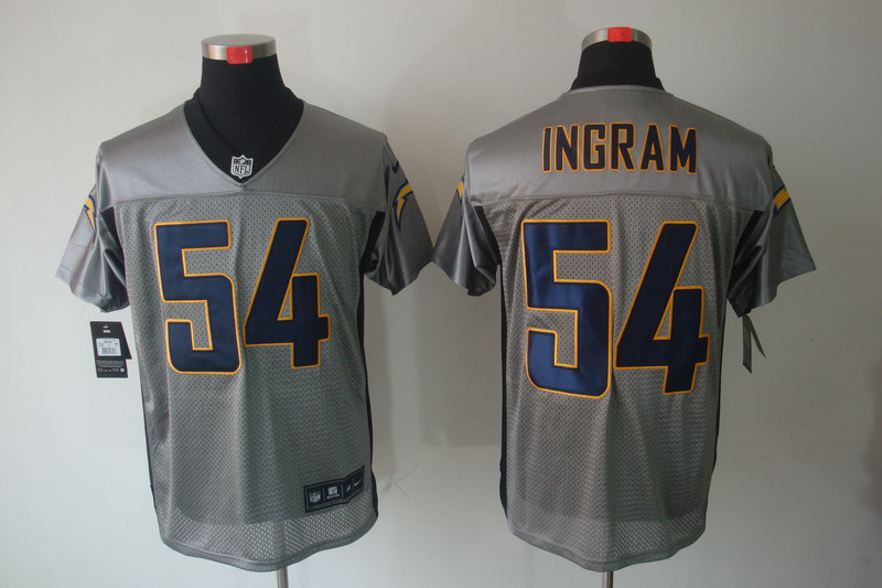Nike Chargers 54 Ingram Grey Elite Jerseys