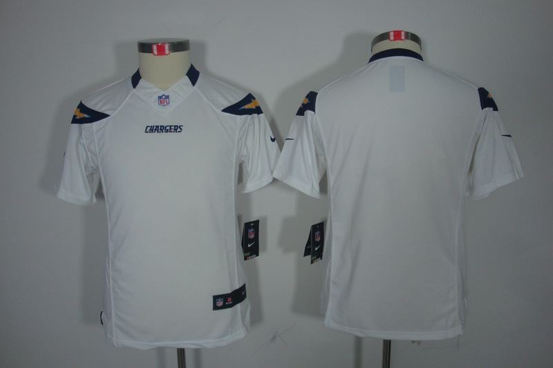 Nike Chargers Blank White Kids Limited Jerseys