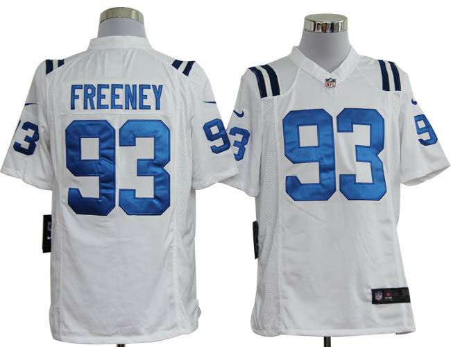Nike Colts 93 Freeney white Game Jerseys