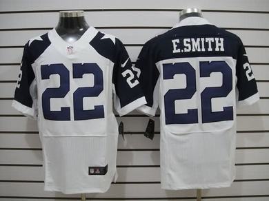 Nike Cowboys 22 E.Smith White Thanksgiving Elite Jerseys