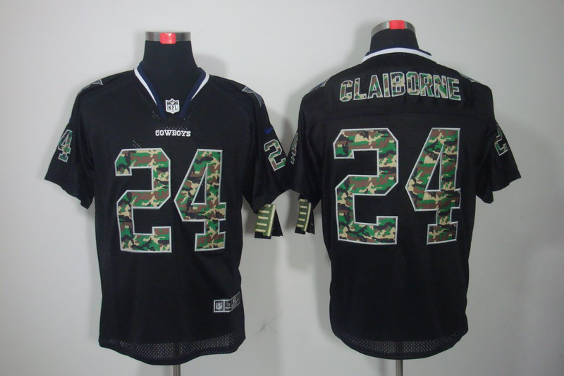 Nike Cowboys 24 Morris Claiborne Black Camo Elite Jersey