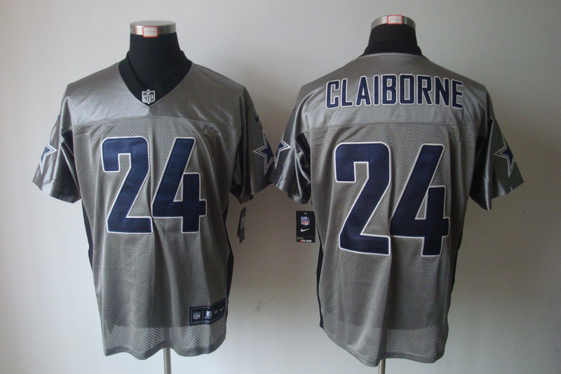 Nike Cowboys 24 Morris Claiborne Grey Shadow Elite Jersey
