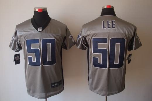 Nike Cowboys 50 Sean Lee Grey Elite Jersey
