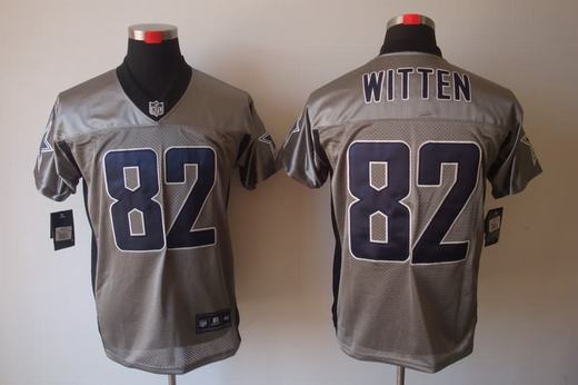 Nike Cowboys 82 Jason Witten Grey Elite Jersey