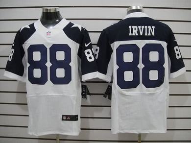 Nike Cowboys 88 Michael Irvin White Throwback Elite Jersey