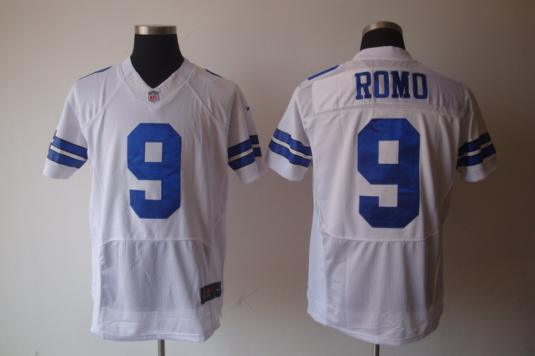 Nike Cowboys 9 Tony Romo White Elite Jersey