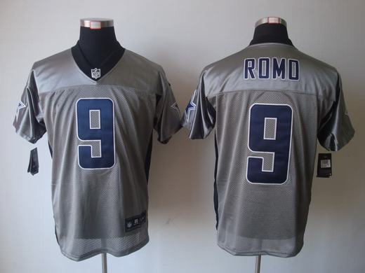 Nike Cowboys 9 Tony Romo Grey Elite Jersey