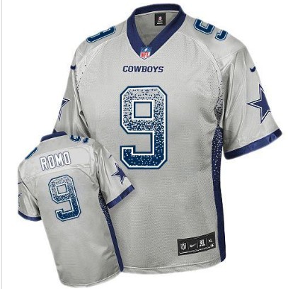 Nike Cowboys 9 Tony Romo Grey Elite Drift Jersey