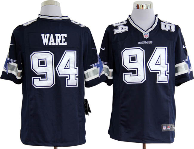 Nike Cowboys 94 Ware Blue Limited Jerseys