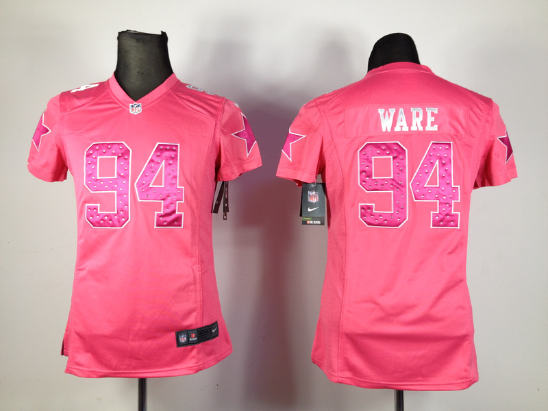 Nike Cowboys 94 Ware Pink Women Jerseys