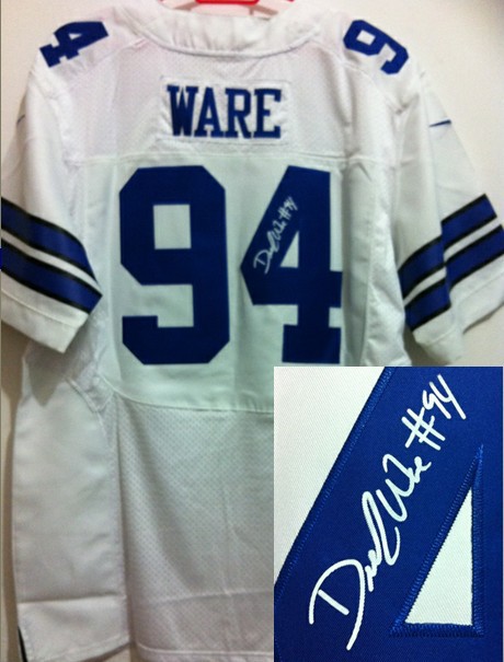 Nike Cowboys 94 Ware White Signature Edition Jerseys