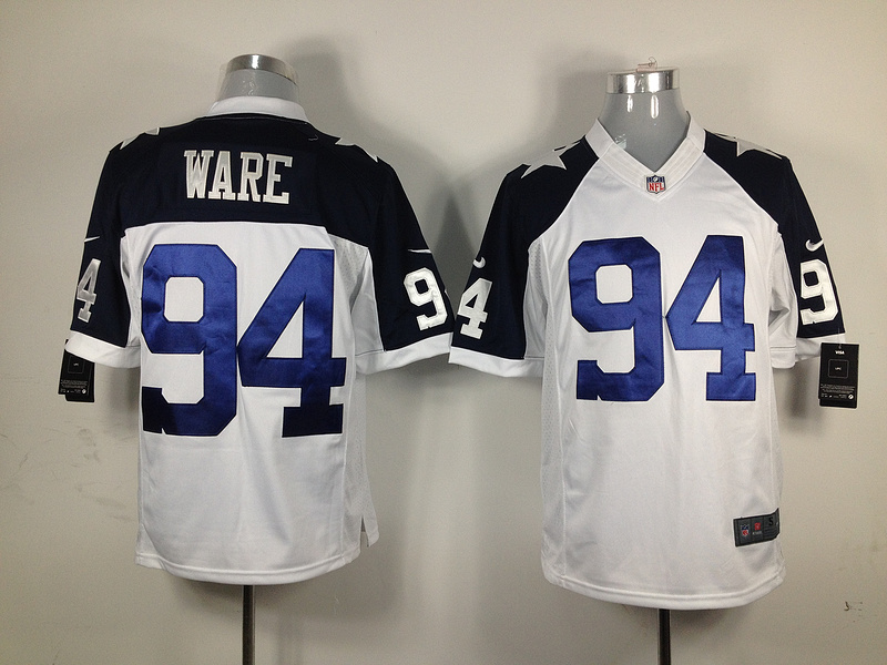 Nike Cowboys 94 Ware White Thanksgivings Limited Jerseys
