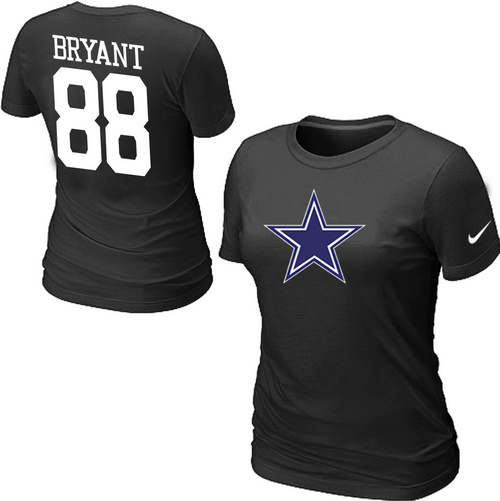 Nike Dallas Cowboys 88 BRYANT Name & Number Women's T-Shirt Black