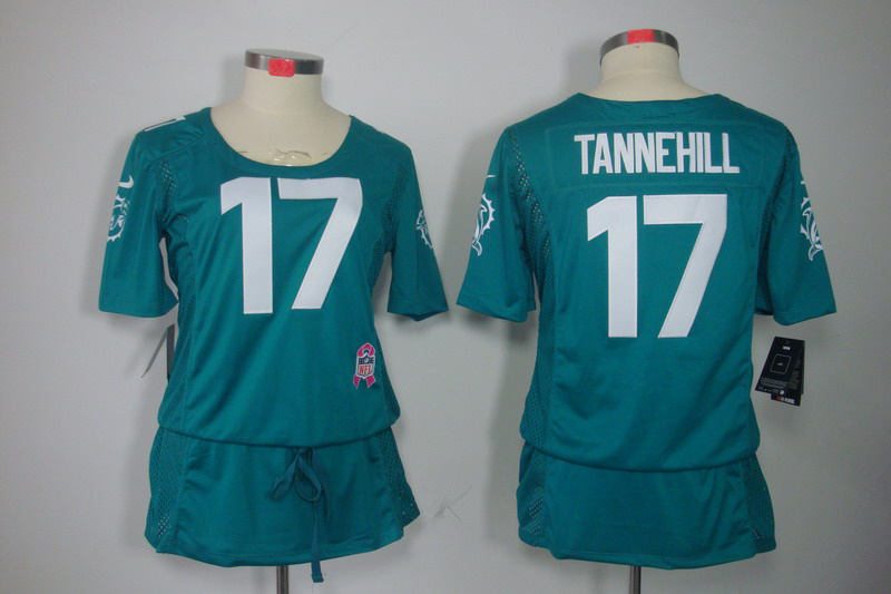 Nike Dolphins 17 Tannehill Green Women Elite Skirts