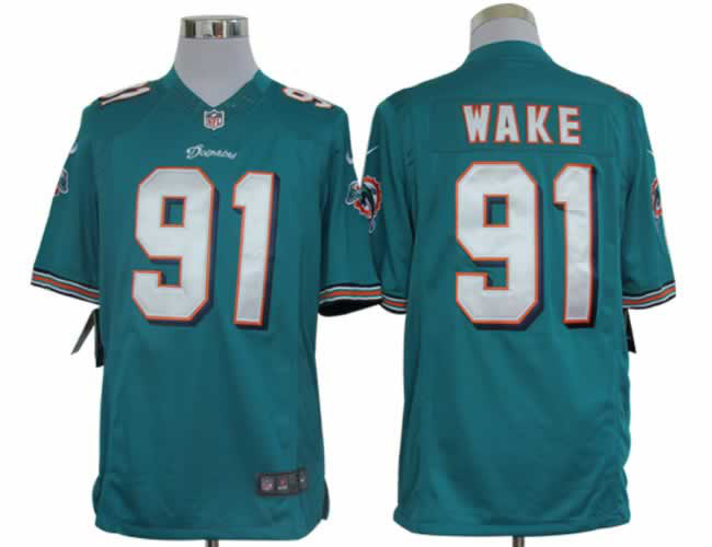 Nike Dolphins 91 Wake Green Limited Jerseys