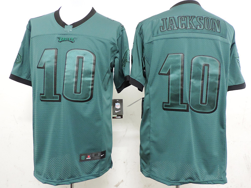 Nike Eagles 10 Jackson Green Drenched Limited Jerseys