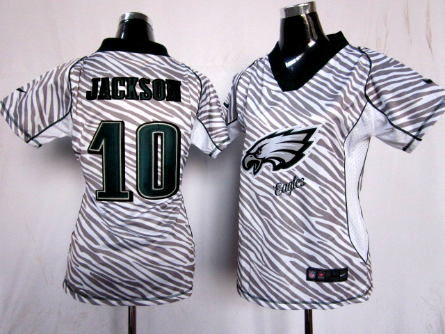 Nike Eagles 10 Jackson Women Zebra Jerseys
