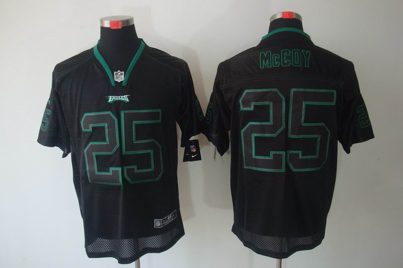 Nike Eagles 25 McCoy Black Shadow Elite Jerseys