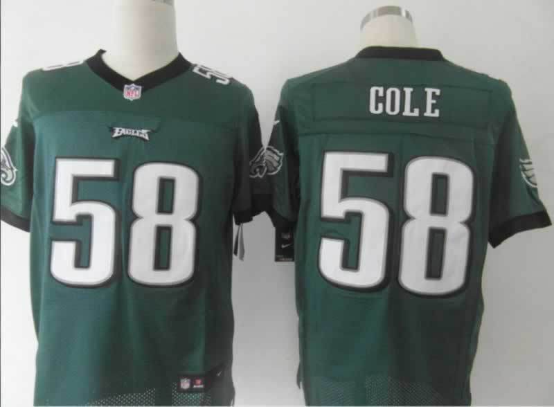 Nike Eagles 58 Cole Green Elite Jerseys