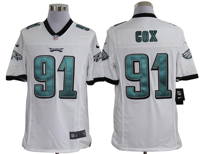 Nike Eagles 91 Cox White Limited Jerseys