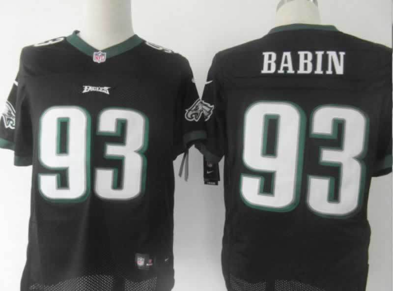 Nike Eagles 93 Babin Black Elite Jerseys