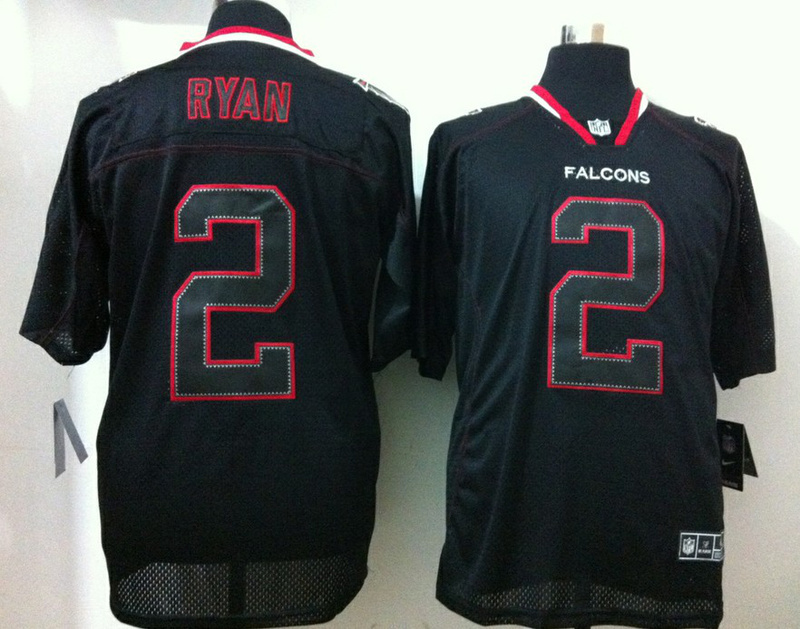 Nike Falcons 2 Matt Ryan Black Shadow Elite Jersey