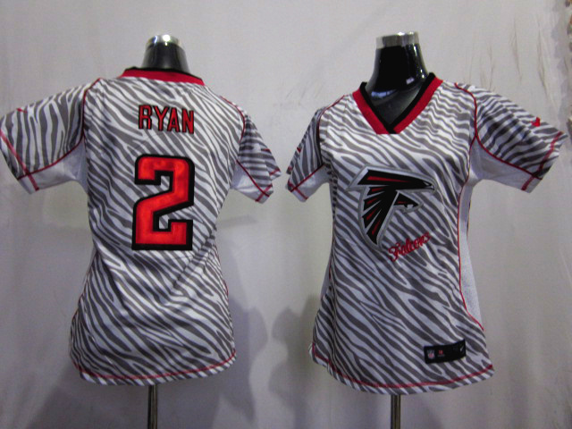 Nike Falcons 2 Ryan Women Zebra Jerseys