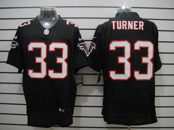 Nike Falcons 33 Michael Turner Black Elite Jersey