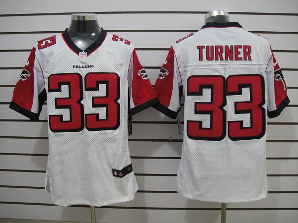 Nike Falcons 33 Michael Turner White Elite Jersey