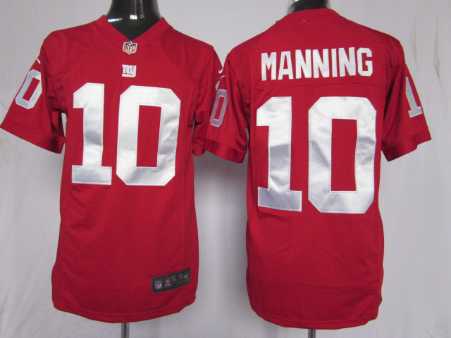 Nike Giants 10 Manning Red Game Jerseys