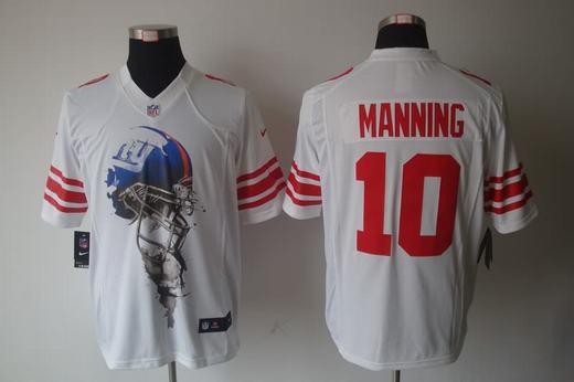 Nike Giants 10 Manning White Helmet Tri-Blend Limited Jerseys