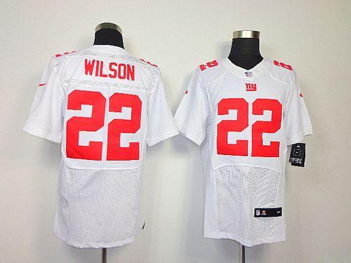 Nike Giants 22 Wilson White Elite Jerseys