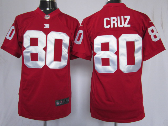 Nike Giants 80 Cruz Red Game Jerseys