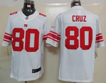 Nike Giants 80 Cruz White Limited Jerseys
