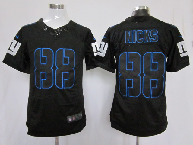 Nike Giants 88 Nicks Black Impact Limited Jerseys