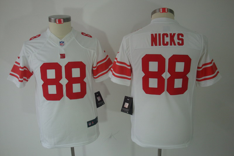 Nike Giants 88 Nicks White Kids Limited Jerseys