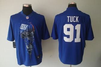 Nike Giants 91 Tuck Blue Helmet Tri-Blend Limited Jerseys