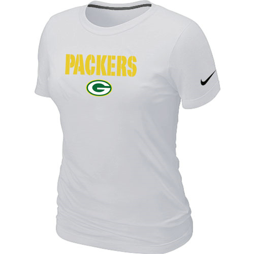 Nike Green Bay Packers Authentic Logo Women's T-Shirt White
