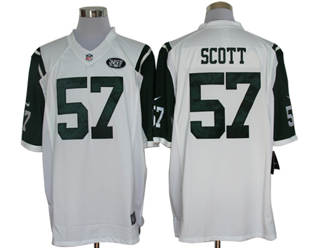 Nike Jets 57 Scott White Limited Jerseys