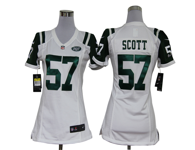 Nike Jets 57 Scott White Women Game Jerseys