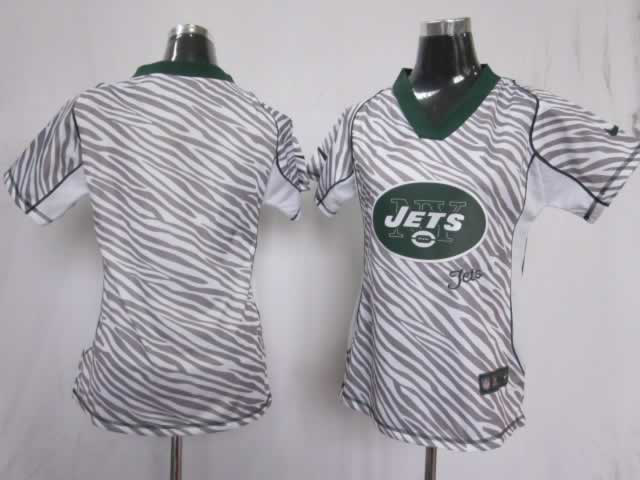 Nike Jets Blank Women Zebra Jerseys