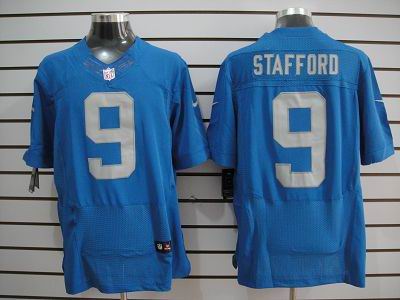 Nike Lions 9 Stafford new Blue Elite Jerseys
