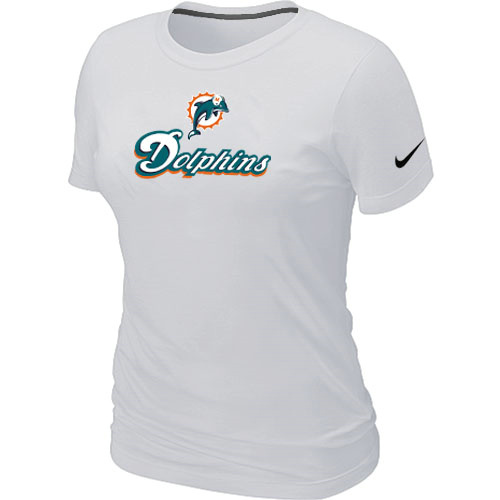 Nike Miami Dolphins Authentic Logo Women's T-Shirt White