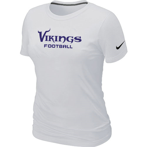 Nike Minnesota Vikings Sideline Legend Authentic Font Women's T-Shirt White