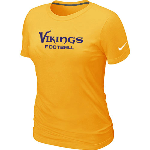 Nike Minnesota Vikings Sideline Legend Authentic Font Women's T-Shirt yellow