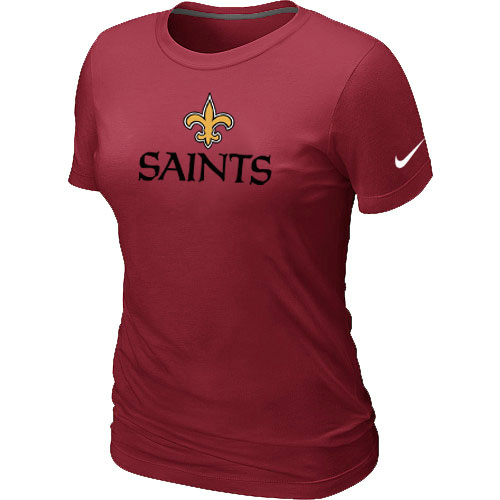 Nike New Orleans Saints Authentic Logo Women's T-Shirt Red