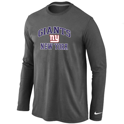 Nike New York Giants Heart & Soul Long Sleeve T-Shirt D.Grey
